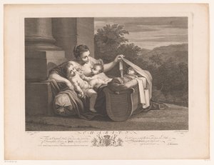hayır kurumu Hayır kurumu (nesne üzerindeki başlık) Devonshire koleksiyonundan on yedinci yüzyıl resimleri (seri başlığı) by Simon François Ravenet (le vieux)