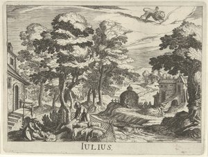 Temmuz Julius (nesne üzerindeki başlık) On iki ay (dizi başlığı) by Simon Frisius