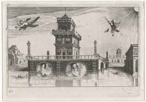 Icarus ve Daedalus ile şehir manzarası Güney Avrupa manzaraları (dizi başlığı) Topographia variarum Regionum (dizi başlığı)