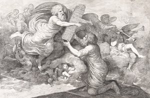 Musa Sina Üzerine Yahudi Hukuku Tabloları, 1773. by Simon Julien