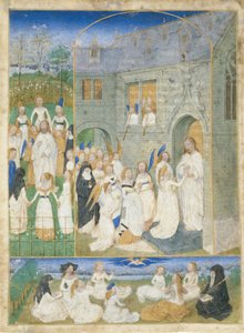 Kutsal Bakireler, Cennetin Kapılarına Girerken İsa Tarafından Karşılandılar, M.Ö. 1467-70.