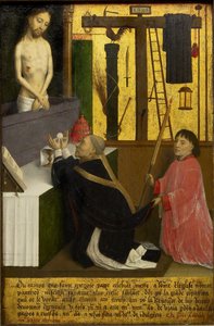 Aziz Gregory Kütlesi - Marmion, Simon (yaklaşık 1425-1489) - yaklaşık 1460 - Ahşap üzerine yağlı boya - 45,1x29,4 - Ontario Sanat Galerisi by Simon Marmion