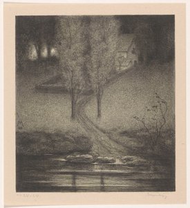 Bir dere kenarındaki kavaklar by Simon Moulijn (signed by artist)