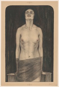 Çıplak üst vücut ile duran kadın Vampir (Salomé) (orijinal başlık)