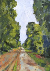 Avenue no 1, 2023 (kağıt üzerine akrilik)