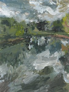 Gölet no. 2 , 2023 (kağıt üzerine akrilik)