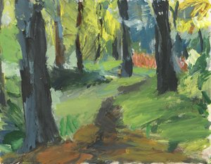 Woodland pathway, 2023 (kağıt üzerine akrilik)