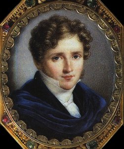 Yazarın portresi Alfred de Vigny 1797-1863, 1825 by Simon Nicolas Mansion