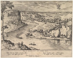 Merkür Kaçıran Ruh ile Nehir Manzarası, yaklaşık. 1595. by Simon Novellanus
