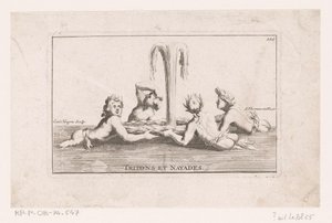 Fonteinsculptuur van tritonen en naïaden Tritonlar ve Nayadlar. (nesne üzerindeki başlık) Versailles kalesi ve parkının heykelleri, grupları, çeşmeleri, terimleri, vazoları ve diğer muhteşem süs eşyaları koleksiyonu (serinin adı)
