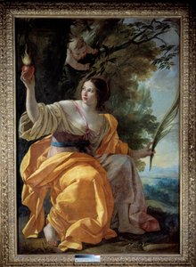 Alegorik Hayırseverlik Figürü (eski adıyla İnanç”” tablosu Simon Vouet (1590-1649) 17. yüzyıl. Boyut 1,9x1,3 m. by Simon Vouet