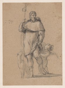 Köpek ve melek ile St. Rochus by Simon Vouet