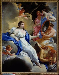 Prudence, Love and Graces Tablosu Simon Vouet (1590-1649) 1645 Güneş. 1.16x0.9 m Montpellier, Fabre Müzesi by Simon Vouet