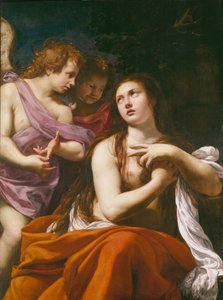 Mecdelli Meryem ve iki Melek, 1621. by Simon Vouet