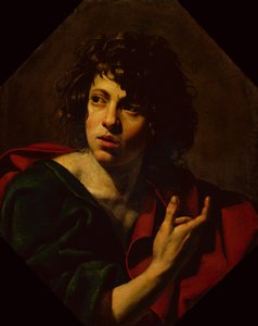 Aziz John the Evangelist (tuval üzerine yağlı boya) by Simon Vouet