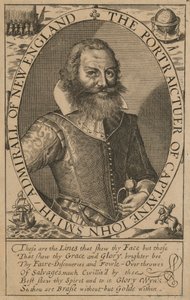 John Smith (1579/80-1631), c.1617 (gravür) by Simon de (after) Passe