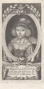 Saksonya Prensesi Magdalene Sibylle 1617-1668, Saxe-Altenburg Düşesi, c. 1647-1648.