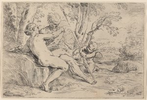 Venüs ve Adonis by Simone Cantarini
