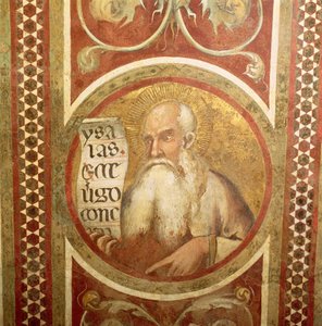 Maesta: Isaiah, çerçeveden detay by Simone Martini