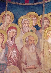 Maesta, azizlerin detayı, 1315 fresk by Simone Martini