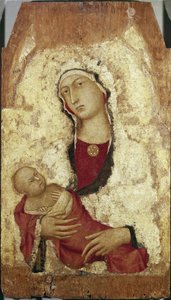 Bakire ve Çocuk (ahşap üzerine tempera by Simone Martini