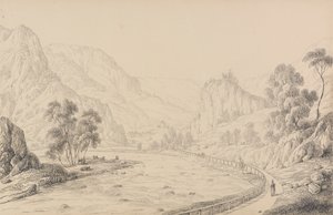 Tirol ve İtalya'da 30 Görüntüden Oluşan Albüm: Brixen ve Klausen Arasında - Tirol, 27 Ekim 1840 by Sir Charles D