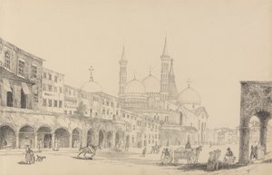 Tirol ve İtalya'da 30 Görünümden oluşan Albüm: Saint Antonio Kilisesi - Padua 3.r Kasım 1840
