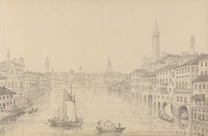 Tirol ve İtalya'da 30 Görüntüden oluşan Albüm: Köprüden Verona Şehri, 1 Kasım 1840 by Sir Charles D