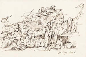 Savaş sahnesi by Sir David Wilkie