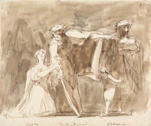 Quentin Durward'dan bir sahne by Sir David Wilkie