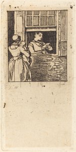 Pencerede Bir Mektup Okuyan Kadın by Sir David Wilkie