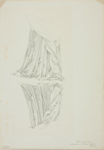 Draped Figür ve Yansıma, Mirror of Venus için çalışma by Sir Edward Burne Jones