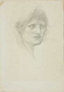 Dökümlü Baş, Sağa Bakan Gözler by Sir Edward Burne Jones