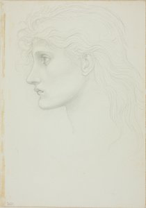 Sola Bakan Kızın Başı by Sir Edward Burne Jones