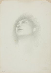 Yüzü Kalkmış Bir Kadının Başı by Sir Edward Burne Jones