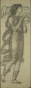 Samuel (Lady Chapel doğu penceresi için çizgi film) by Sir Edward Burne Jones