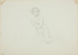 Oturan Kadın Çıplak by Sir Edward Burne Jones