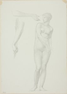 Çıplak Kadın Ayakta ve Silah Eskizleri by Sir Edward Burne Jones