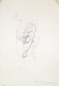 Cupid için çalışma by Sir Edward Burne Jones