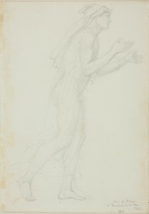 Gül Romanında Hacı için Çalışma by Sir Edward Burne Jones