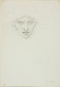 Rondanini Medusa için çalışma by Sir Edward Burne Jones