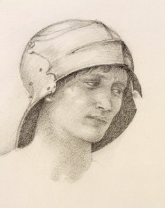 Şapkalı kadın, eskiz defterinden detay, c1880