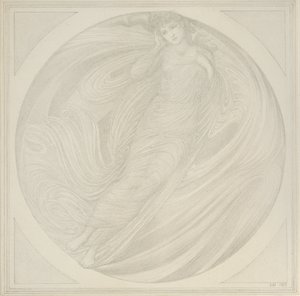 Alevler arasında yüzen Eurydice, 1872-1875 by Sir Edward Coley Burne Jones