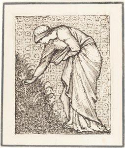 Bayan Çiçek Toplama by Sir Edward Coley Burne Jones
