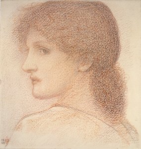 Bir Kadının Başının İncelenmesi, Sola Dönük, 1886 by Sir Edward Coley Burne Jones