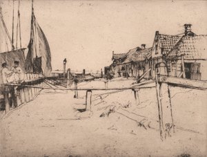 Port, Volendam'da by Sir Frank Short
