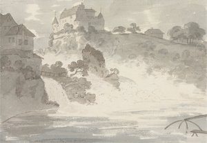 Schaffhausen'de düşme by Sir George Howland Beaumont seventh Baronet