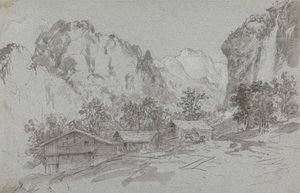 Lauterbraun'daki Hanın Penceresinden by Sir George Howland Beaumont seventh Baronet