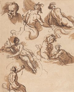 Klasik Figür Çalışmaları Sayfası by Sir James Thornhill