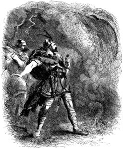 Macbeth ve Banquo üç cadıyla karşılaşıyor, 1858
